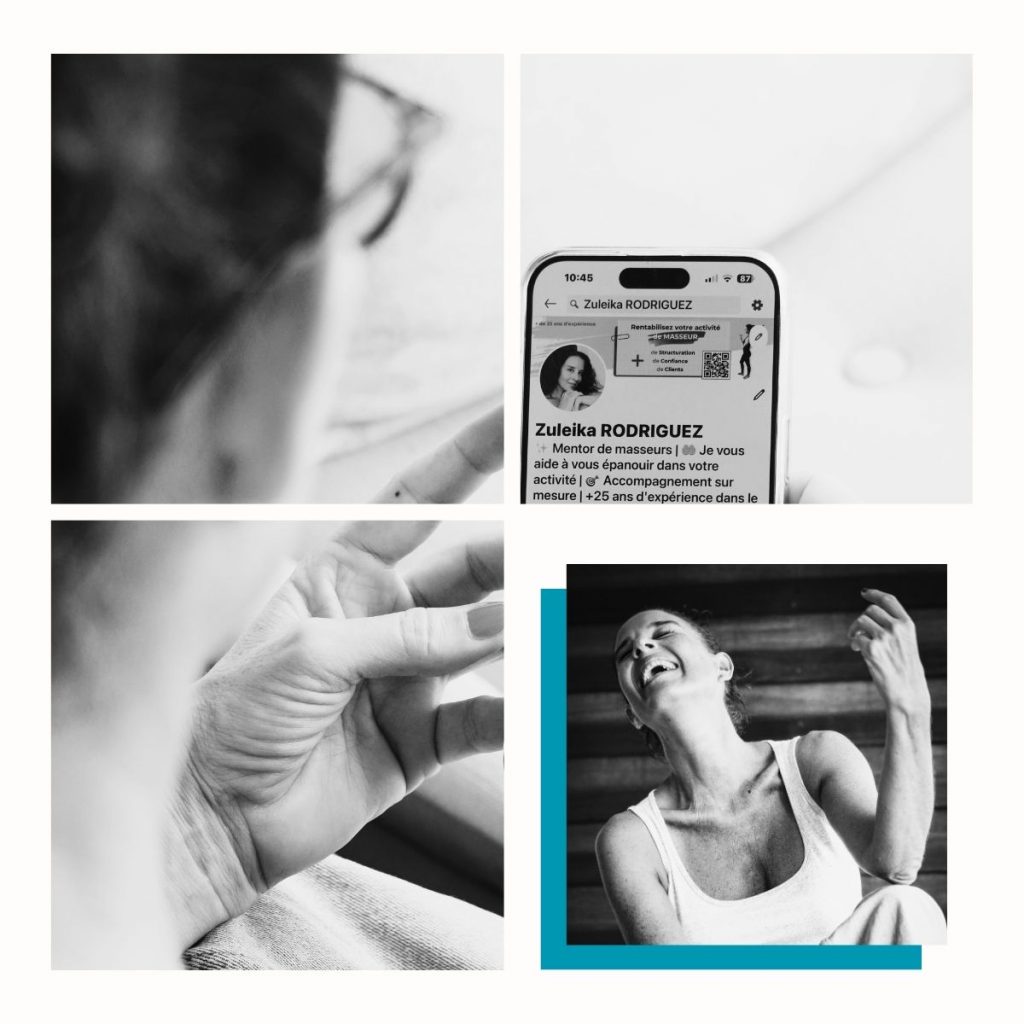 Zuleika, mentor de masseurs, propose un accompagnement sur mesure pour développer votre activité